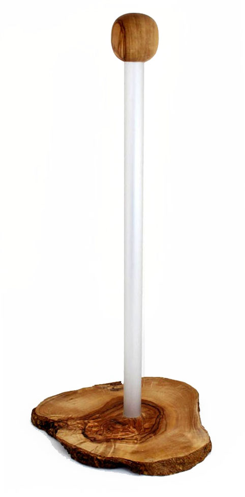 Toilettenrollen-Ständer »Riccardo« aus Olivenholz & Aluminium
