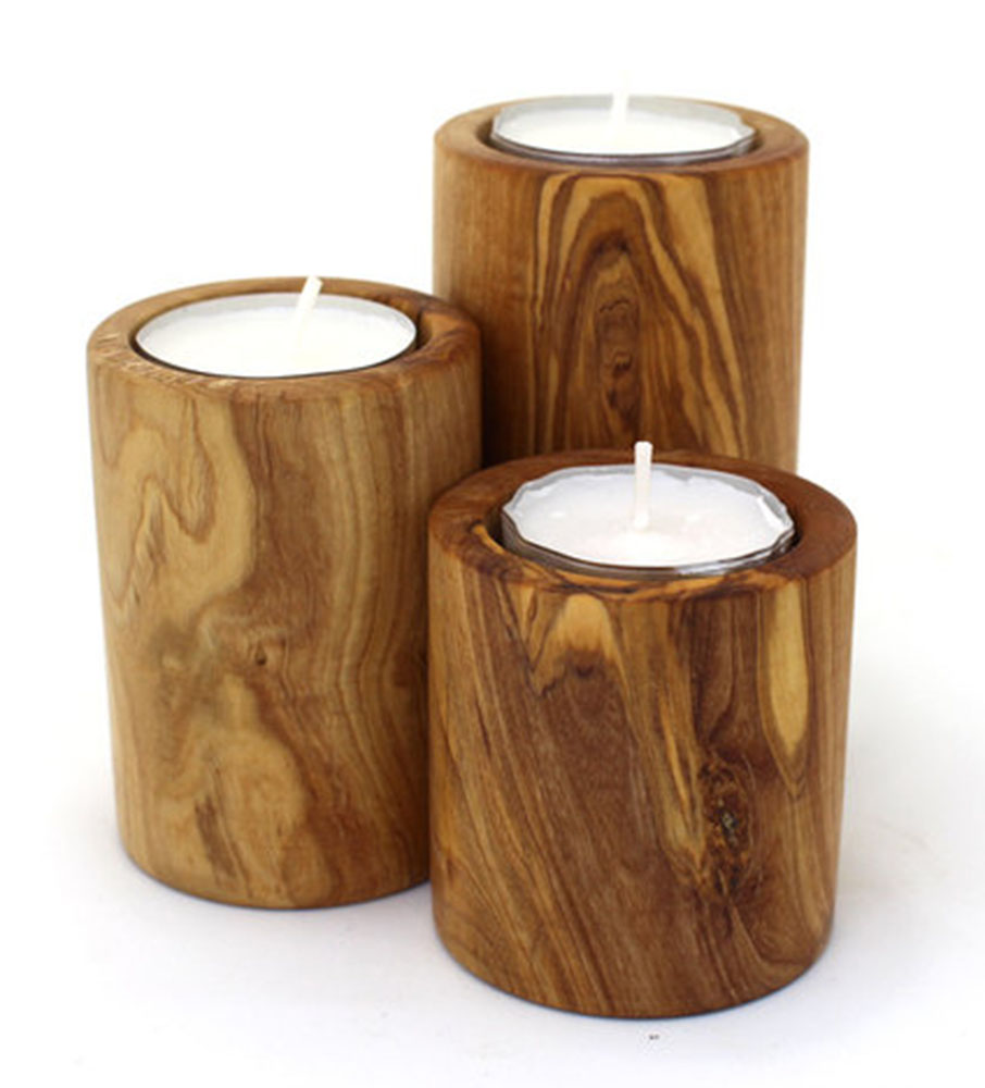 Teelichthalter Set »Maria« aus Olivenholz